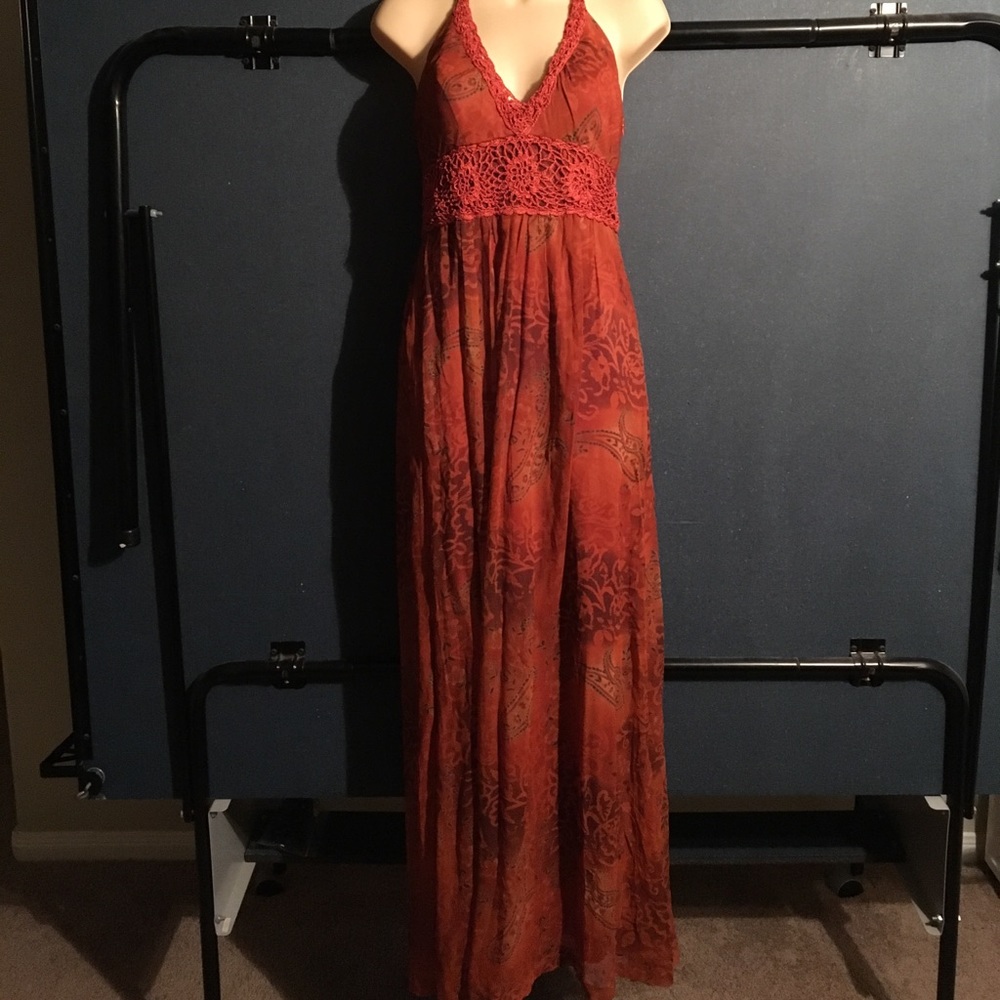 Sue Wong size 6 bohemian maxi sundress